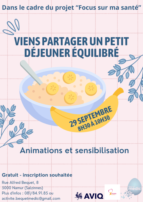 Viens partager un petit déjeuner équilibré